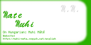 mate muhi business card