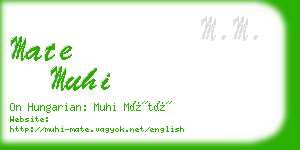 mate muhi business card